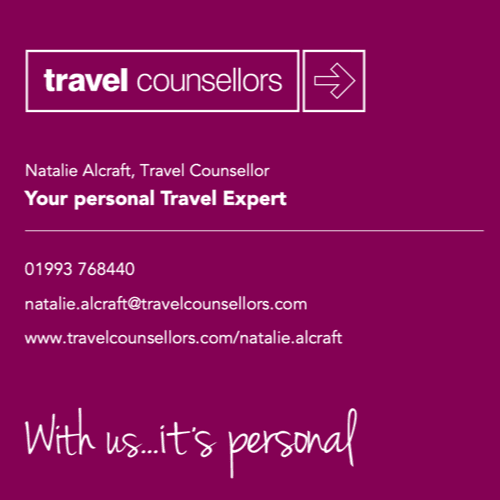 Natalie Alcraft, Travel Counsellor. Your personal travel expert.